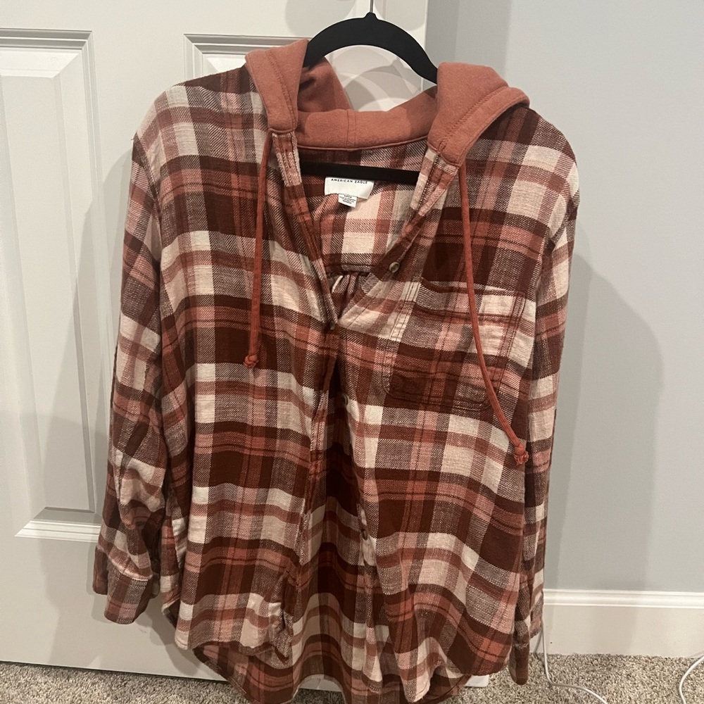 ae hooded flannel